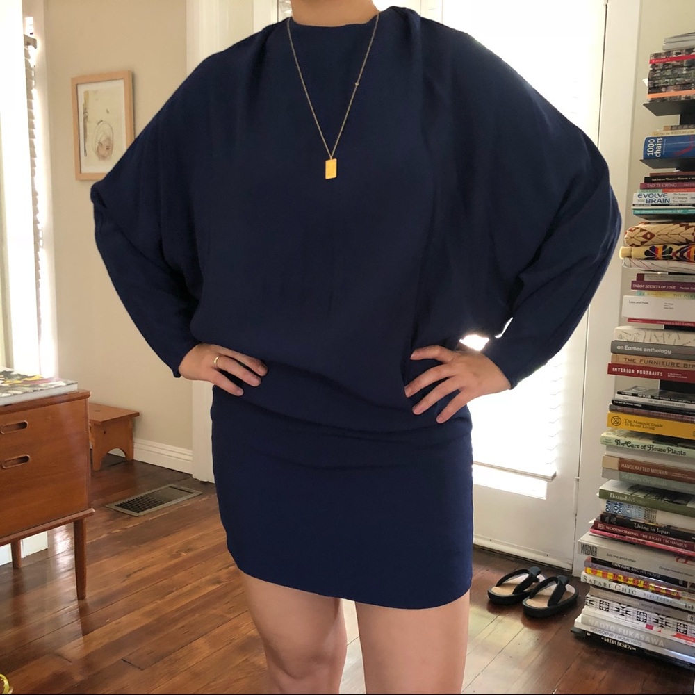 Cute rayon blue dress